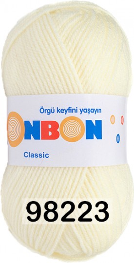 Пряжа Nako Bonbon Classic 98223 МОЛОЧНЫЙ