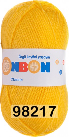 Пряжа Nako Bonbon Classic 98217 ЖЕЛТЫЙ