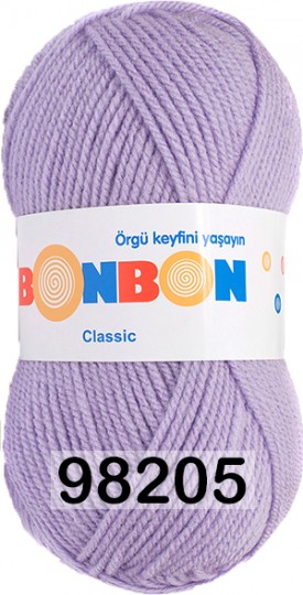 Пряжа Nako Bonbon Classic 98205 СИРЕНЕВЫЙ