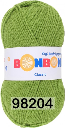Пряжа Nako Bonbon Classic 98204 СВ.ЗЕЛЕНЫЙ