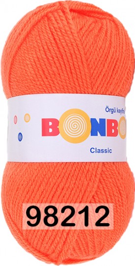 Пряжа Nako Bonbon Classic 98212 РЫЖИЙ