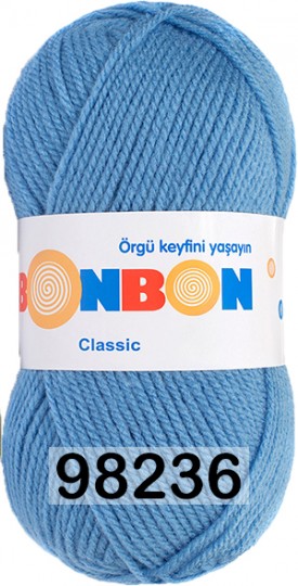 Пряжа Nako Bonbon Classic 98236 ВАСИЛЬКОВЫЙ
