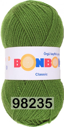 Пряжа Nako Bonbon Classic 98235 ЗЕЛЕНЫЙ