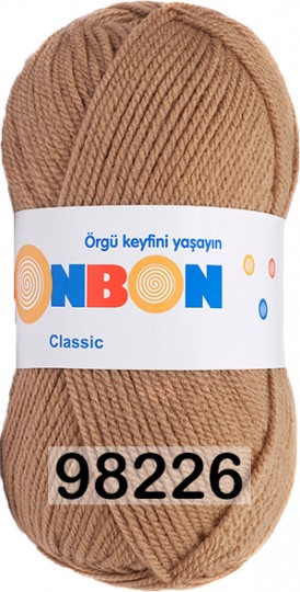 Пряжа Nako Bonbon Classic 98226 КОФЕ С МОЛОКОМ