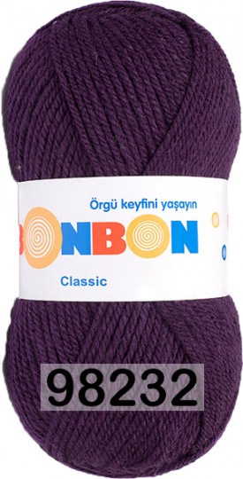 Пряжа Nako Bonbon Classic 98232 БАКЛАЖАНОВЫЙ
