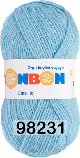 Пряжа Nako Bonbon Classic 98231 НЕБЕСНЫЙ
