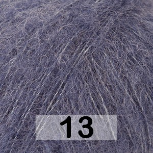 Пряжа Drops Brushed Alpaca Silk Uni Colour 13 джинсовый синий