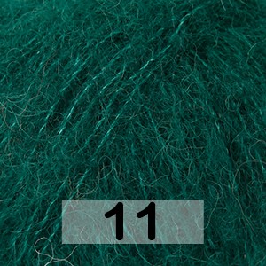 Пряжа Drops Brushed Alpaca Silk Uni Colour 11 зеленый лес