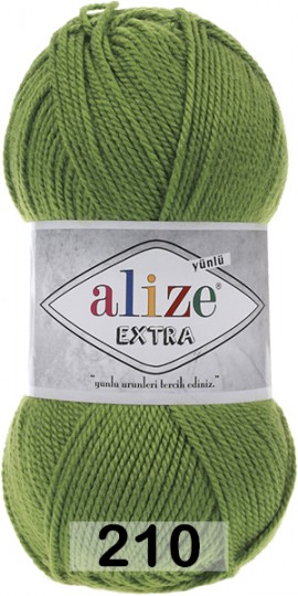 Пряжа Alize Extra 210 зеленый