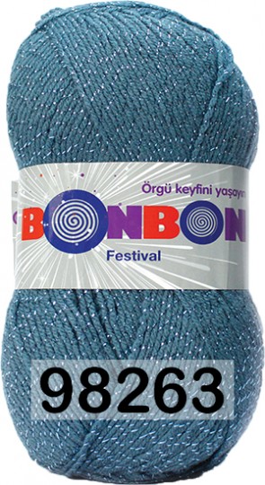 Пряжа Nako Bonbon Festival 98263 ДЖИНС+ ЛЮРЕКС ДЖИНС