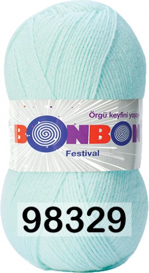 Пряжа Nako Bonbon Festival 98329 МЯТА+ЛЮ.МУЛЬТИКОЛОР