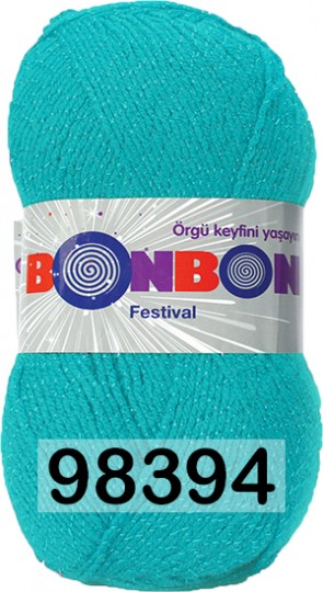 Пряжа Nako Bonbon Festival 98394 БИРЮЗОВЫЙ