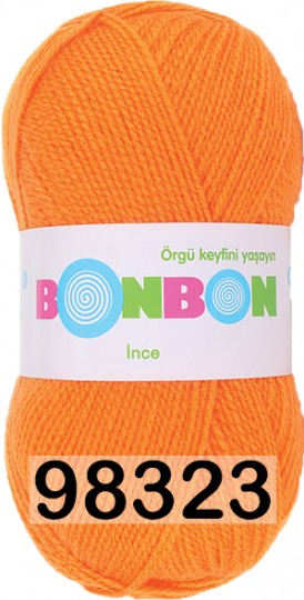 Пряжа Nako Bonbon Ince 98323 морковный