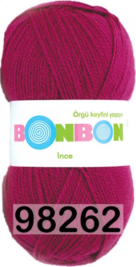 Пряжа Nako Bonbon Ince 98262 розово-фиолетовый