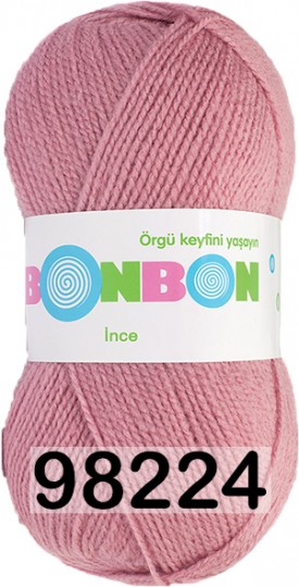 Пряжа Nako Bonbon Ince 98224 т.розовая пудра