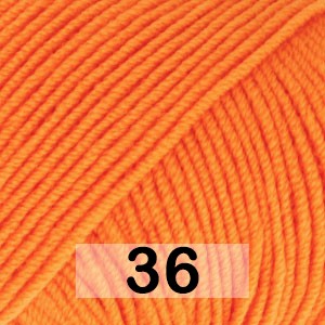 Пряжа Drops Baby Merino Uni Colour 36 оранжевый