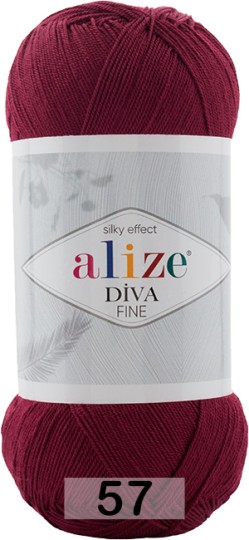 Пряжа Alize Diva Fine 57 фиолетовый