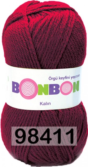 Пряжа Nako Bonbon Kalin 98411 БОРДОВЫЙ