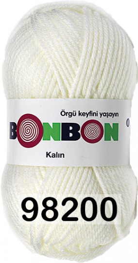 Пряжа Nako Bonbon Kalin 98200 БЕЛЫЙ