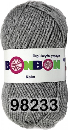 Пряжа Nako Bonbon Kalin 98233 СЕРЫЙ МЕЛАНЖ