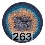 Пряжа YarnArt flowers 263 СИН.СЕР. КОРИЧН.БИРЮЗ.