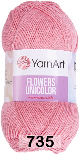 Пряжа YarnArt flowers unicolor 735 неж.розовый