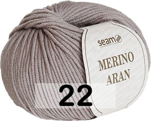 Пряжа Сеам Merino Aran 22 пепельный