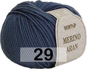 Пряжа Сеам Merino Aran 29 т.синий