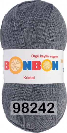 Пряжа Nako Bonbon Kristal 98242 МЫШИНЫЙ