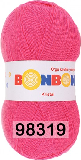 Пряжа Nako Bonbon Kristal 98319 розовый неон