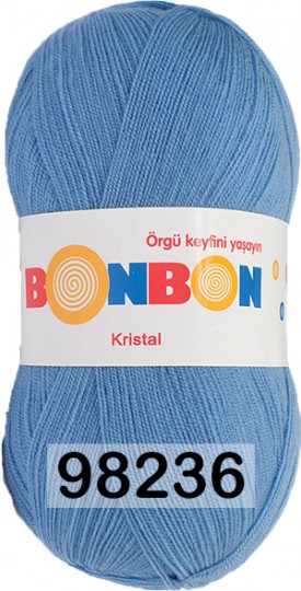 Пряжа Nako Bonbon Kristal 98236 ГОЛУБОЙ