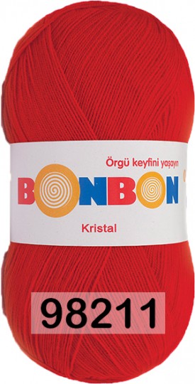 Пряжа Nako Bonbon Kristal 98211 красный