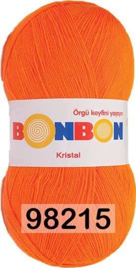Пряжа Nako Bonbon Kristal 98215 ОРАНЖЕВЫЙ НЕОН