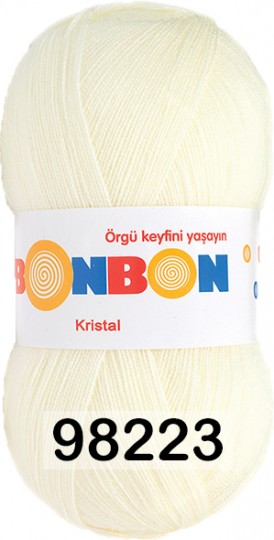 Пряжа Nako Bonbon Kristal 98223 МОЛОЧНЫЙ