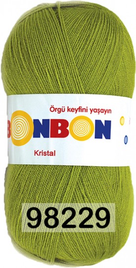 Пряжа Nako Bonbon Kristal 98229 ЗЕЛЕНЫЙ