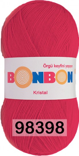 Пряжа Nako Bonbon Kristal 98398 РОЗОВЫЙ НЕОН
