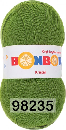 Пряжа Nako Bonbon Kristal 98235 ОЛИВКОВЫЙ