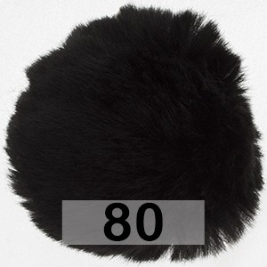 Furry Pompons 80 черный