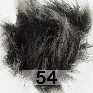 Furry Pompons 54 черный с белым