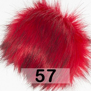 Furry Pompons 57 красный с черным