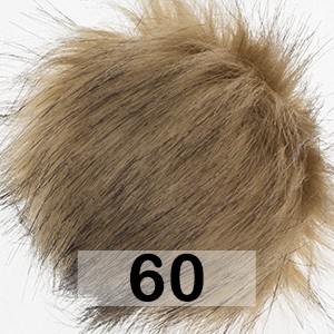 Furry Pompons 60 бежевый с черным