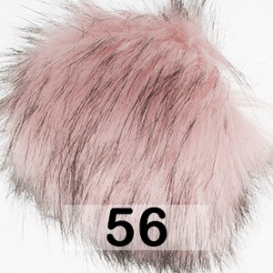 Furry Pompons 56 св.розовый с черным