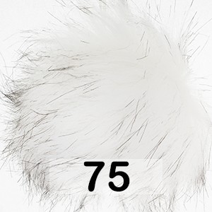 Furry Pompons 75 белый с черным