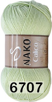 Пряжа Nako Calico 11923 оливковый