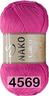 Пряжа Nako Calico 04569 ФУКСИЯ