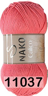 Пряжа Nako Calico 11037 КОРАЛОВЫЙ