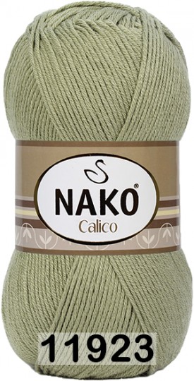 Пряжа Nako Calico 11923 оливковый
