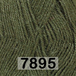 Пряжа Drops Alpaca Uni Colour 7895 т.зеленый