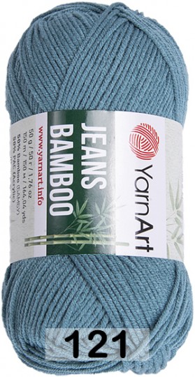 Пряжа YarnArt Jeans Bamboo 121 петрольный