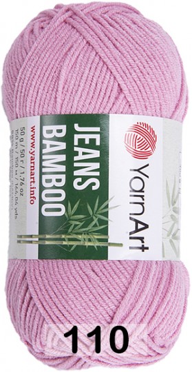 Пряжа YarnArt Jeans Bamboo 110 розовый